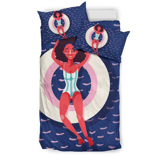 Summer Girl Beach Pool Bedding Set - Top Content | POD Collection | Free Shipping