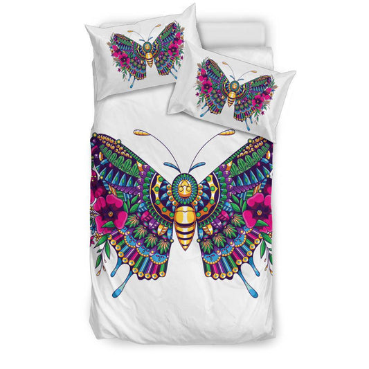 Butterfly Mandala Zentangle Illustration Bedding Set - Top Content | POD Collection | Free Shipping