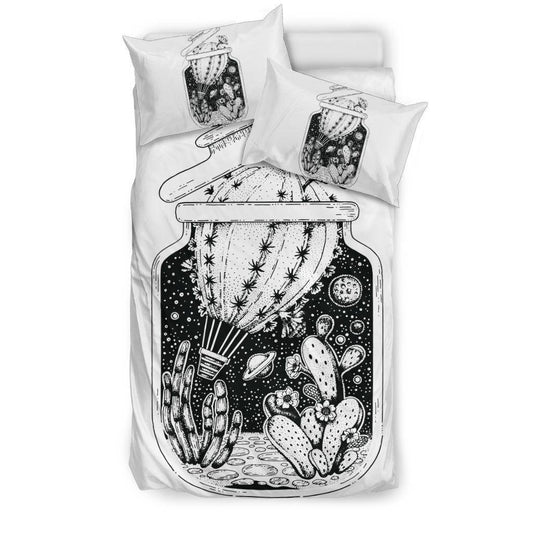 Cactus Plant Sketch Vintage Style Bedding Set - Top Content | POD Collection | Free Shipping