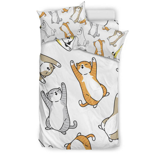 Cat Cute Kittens Seamless Background Cartoon Bedding Set - Top Content | POD Collection | Free Shipping