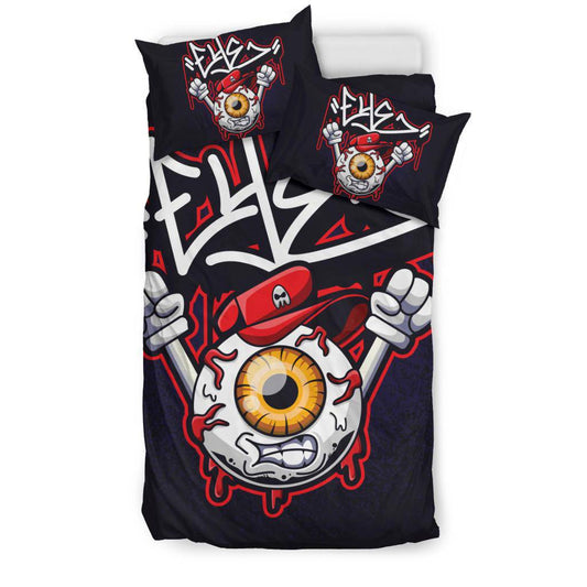 Cool Eye Graffiti Character Cartoon Bedding Set - Top Content | POD Collection | Free Shipping