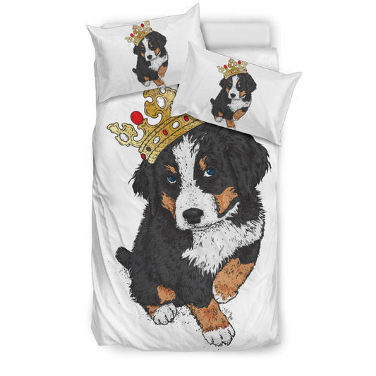 Cute Bernese Zennenhund Dog Puppy Crown Cartoon Bedding Set - Top Content | POD Collection | Free Shipping