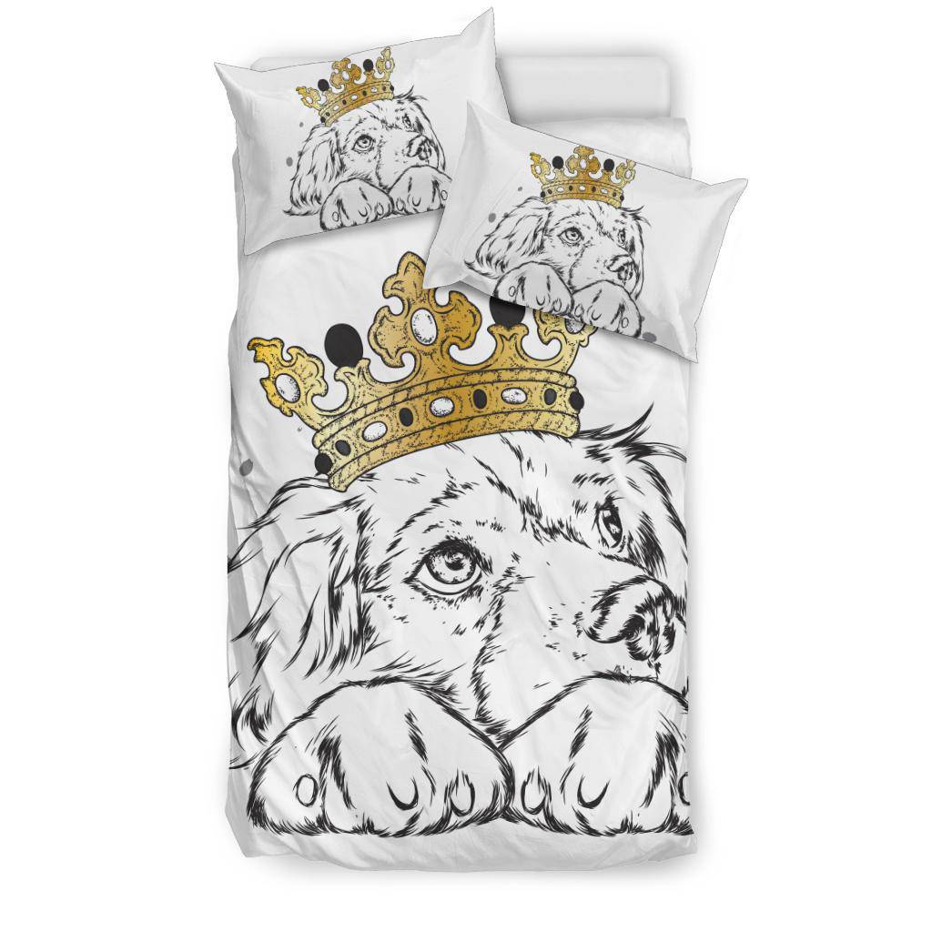 Cute Puppy King Drawing Cartoon Illustration Bedding Set - Top Content | POD Collection | Free Shipping