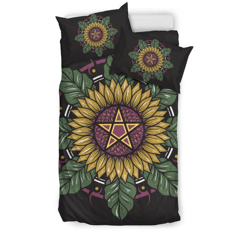 Sun Flower Plant Art Drawing Bedding Set - Top Content | POD Collection | Free Shipping