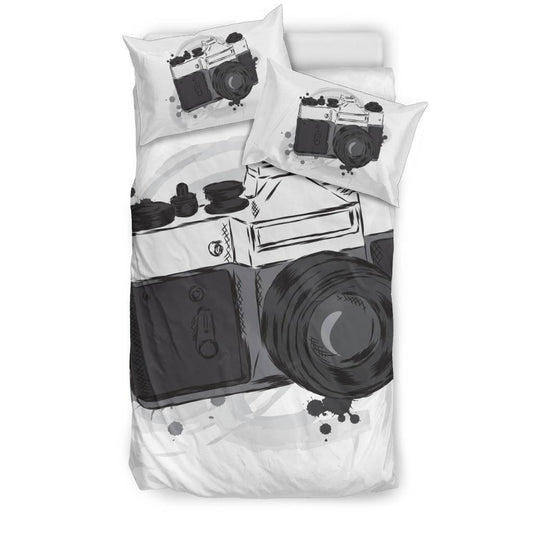 Vintage Camera Photography Bedding Set - Top Content | POD Collection | Free Shipping