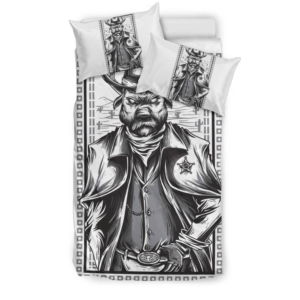 Western Ranger Cowboy Art Cartoon Bedding Set - Top Content | POD Collection | Free Shipping