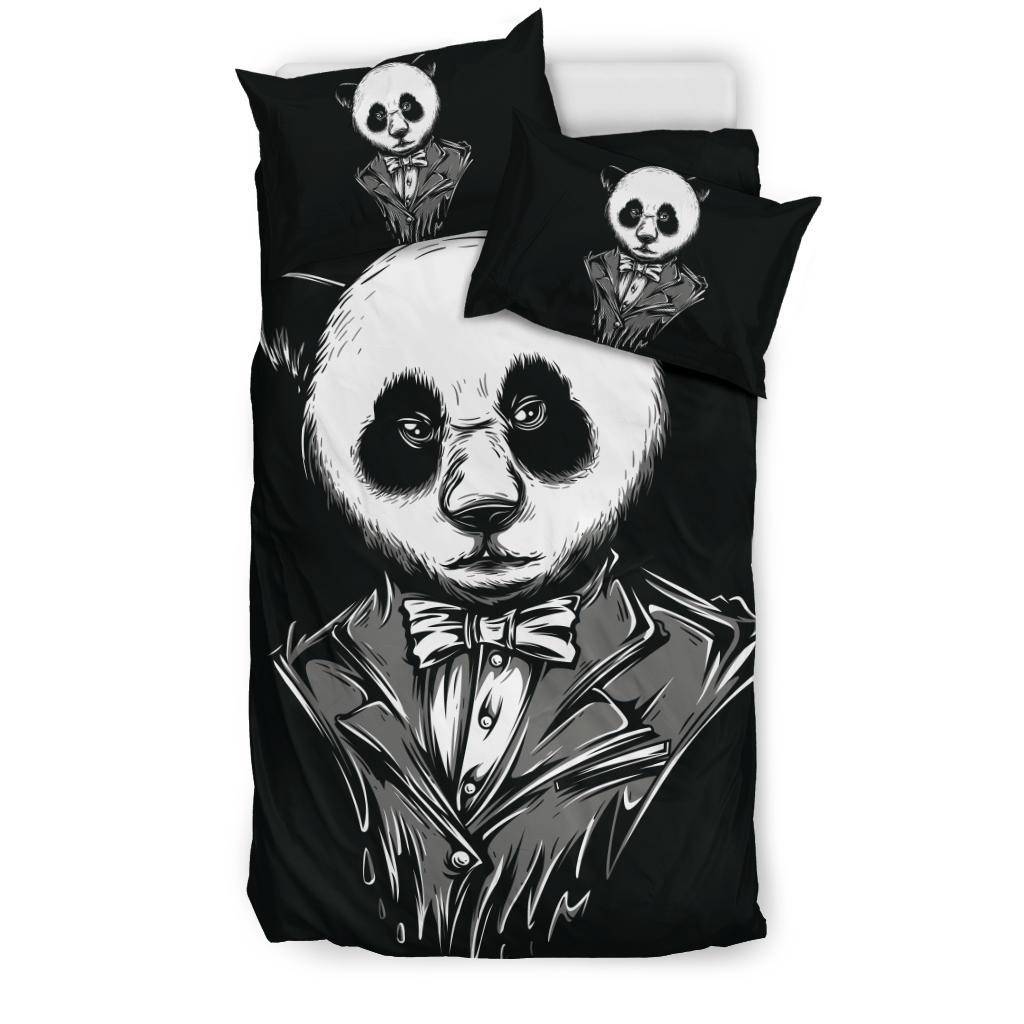 White Black Panda Cartoon Bedding Set - Top Content | POD Collection | Free Shipping