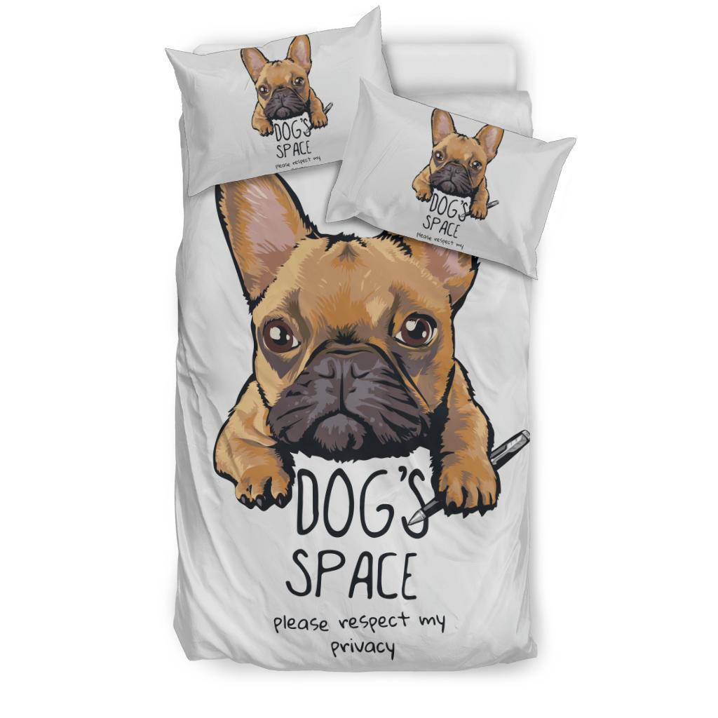 Dog's Space Respect My Privacy Cool French Bulldog Bedding Set - Top Content | POD Collection | Free Shipping