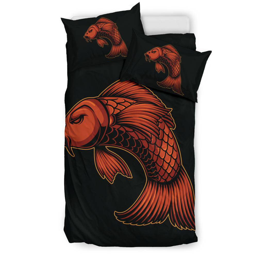 Fishing Koi Karp Illustration Cartoon Bedding Set - Top Content | POD Collection | Free Shipping