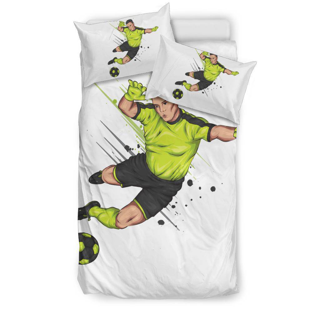 Football Player Goal Keeper Cartoon Bedding Set - Top Content | POD Collection | Free Shipping