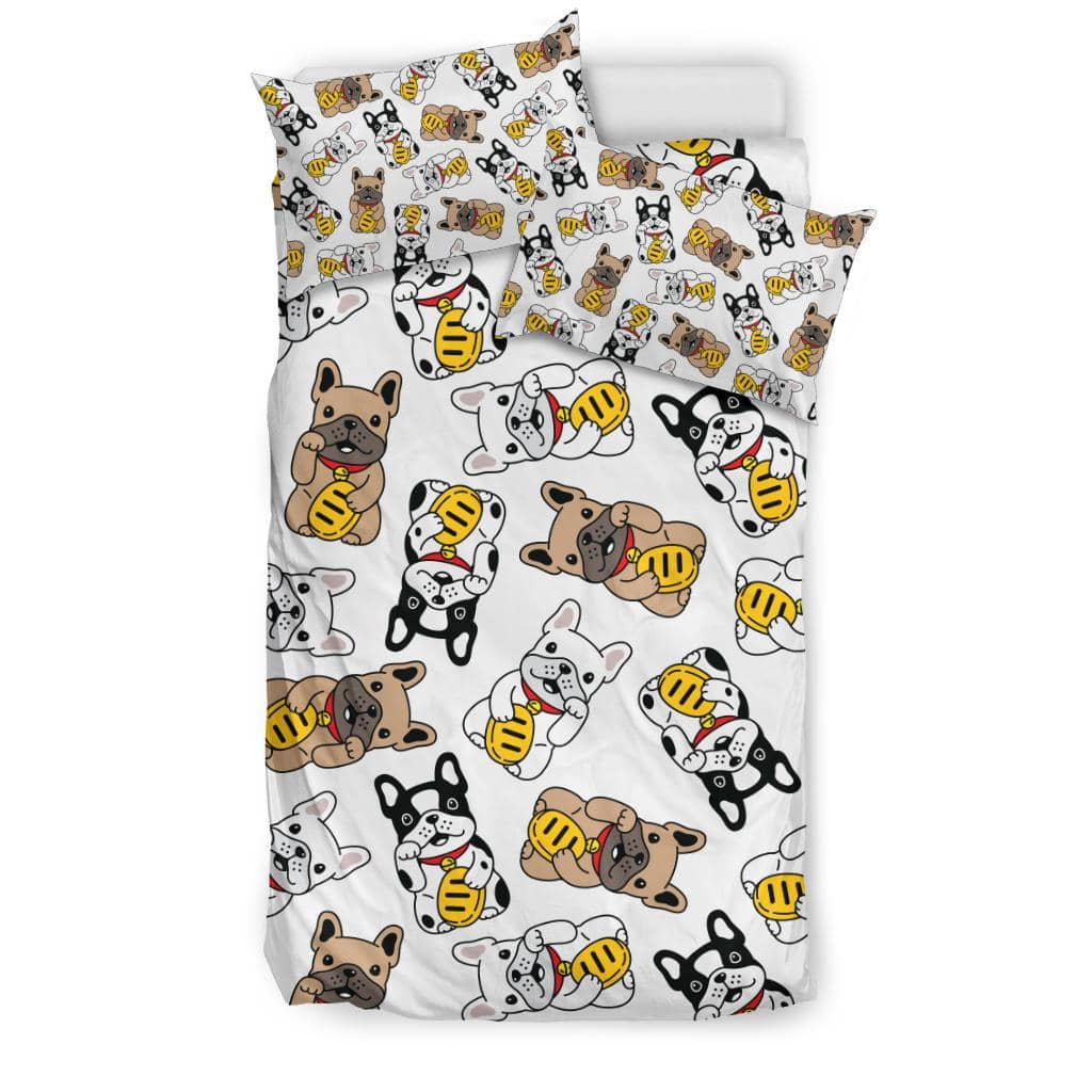 French Bulldog Cute Seamless Cartoon Pattern Bedding Set - Top Content | POD Collection | Free Shipping