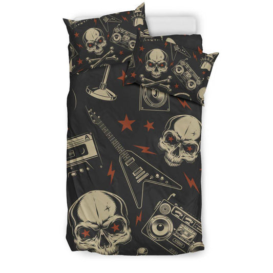 Grunge Alternative Rock Seamless Cool Background Bedding Set - Top Content | POD Collection | Free Shipping