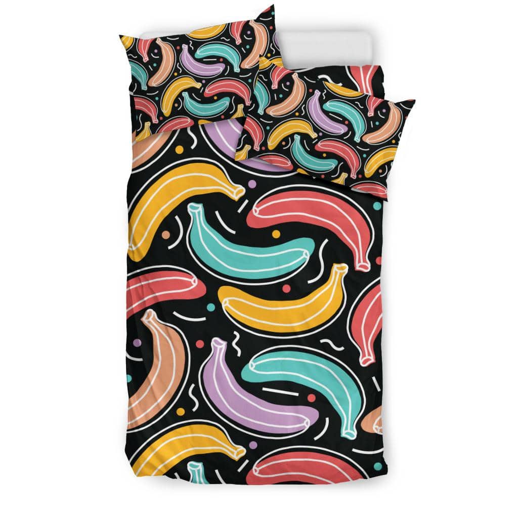 Colorful Banana Pattern Bedding Set - Top Content | POD Collection | Free Shipping