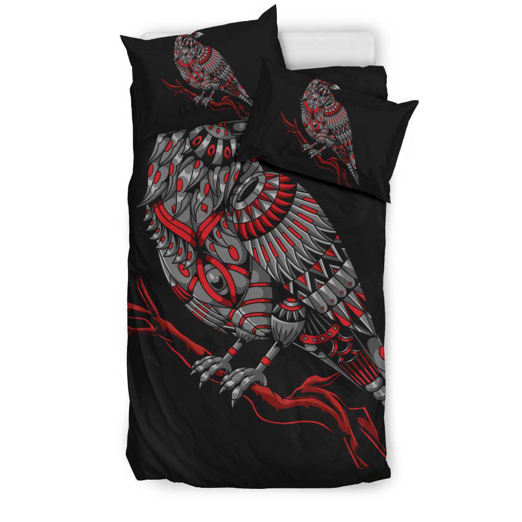 Mandala Zentangle Beautiful Crow Illustration Bedding Set - Top Content | POD Collection | Free Shipping