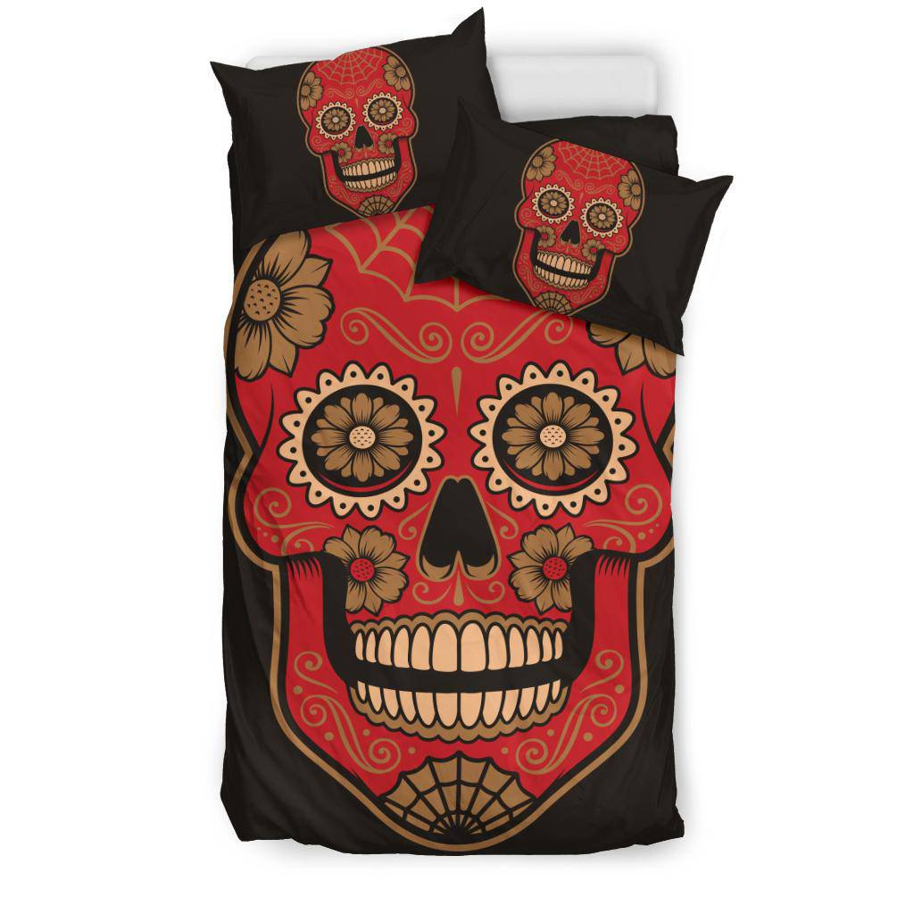 Mexican Sugar Skull Cool Cartoon Illustration Bedding Set - Top Content | POD Collection | Free Shipping