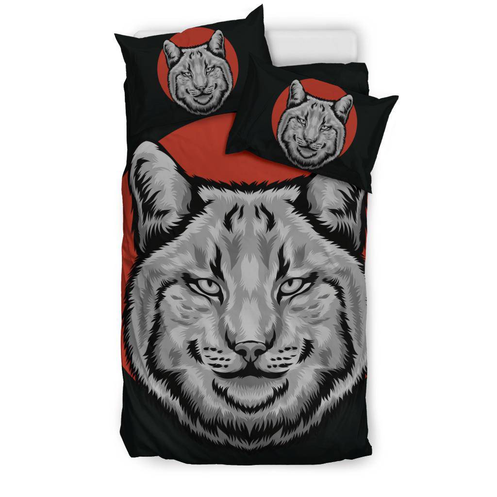 Red Moon Cat Head Cartoon Illustration Bedding Set - Top Content | POD Collection | Free Shipping