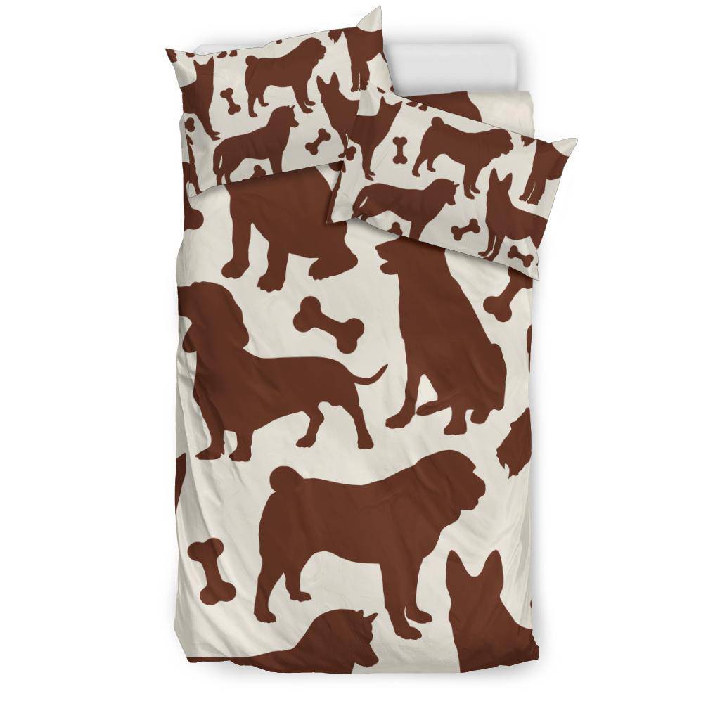 Seamless Cool Dog Pattern Background Bedding Set - Top Content | POD Collection | Free Shipping