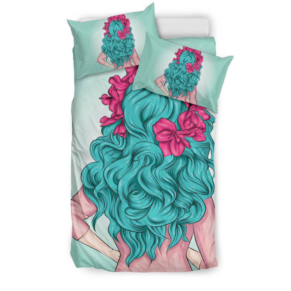 Stylish Colourful Girl Bubble Gum Vector Bedding Set - Top Content | POD Collection | Free Shipping