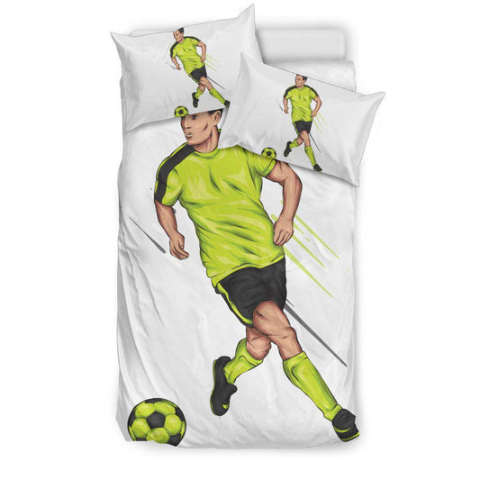 Football Player Cartoon Illustration Bedding Set - Top Content | POD Collection | Free Shipping