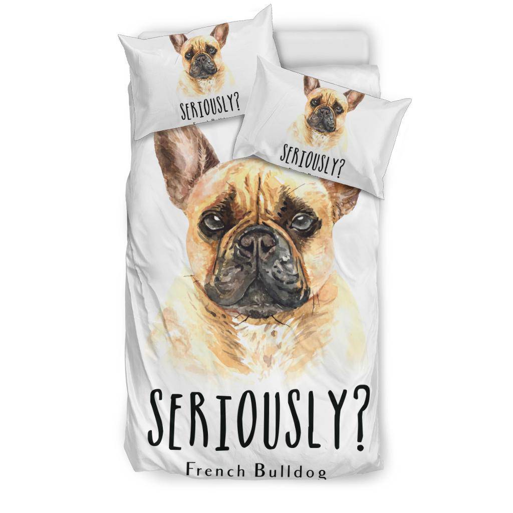 French Bulldog Bedding Set, Watercolor Portrait Illustration - Top Content | POD Collection | Free Shipping