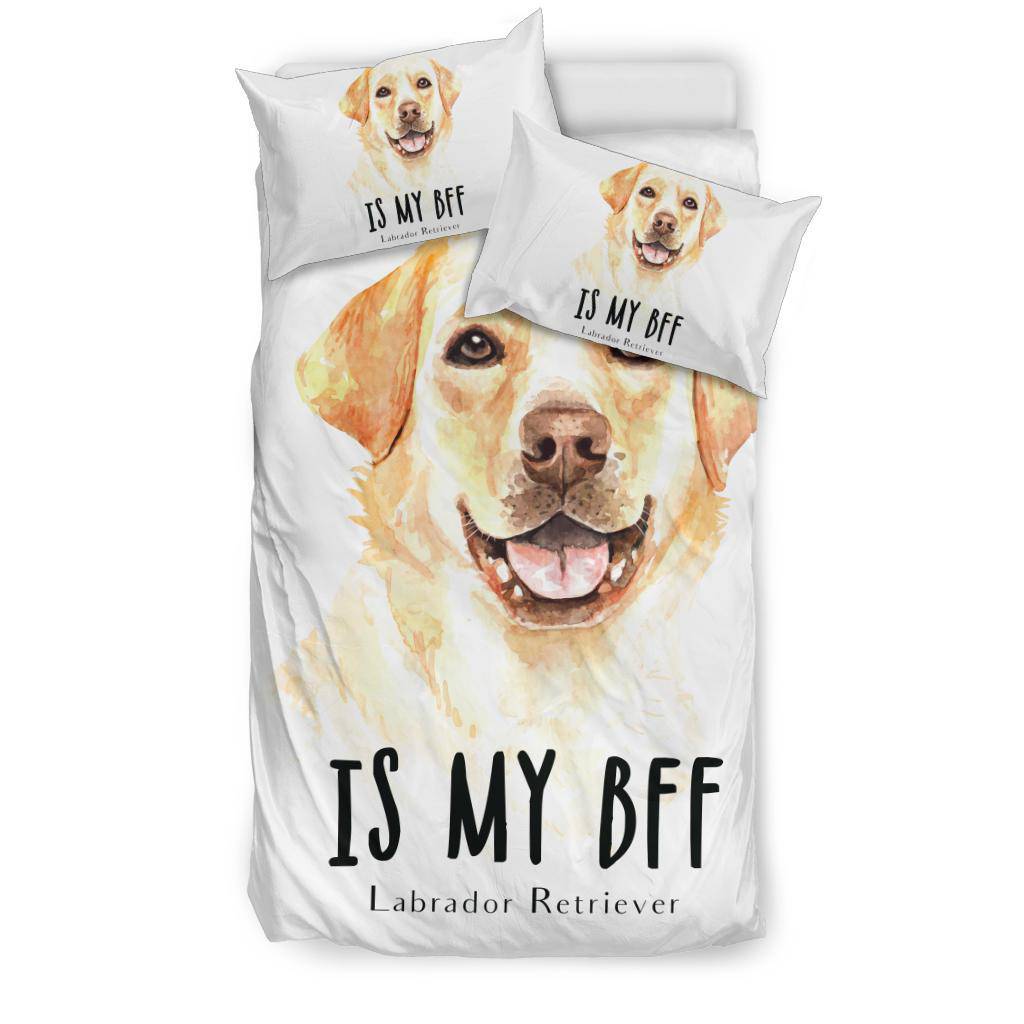 Labrador Retriever Portrait Bedding Set, Cool Dog Is My BFF Cartoon - Top Content | POD Collection | Free Shipping