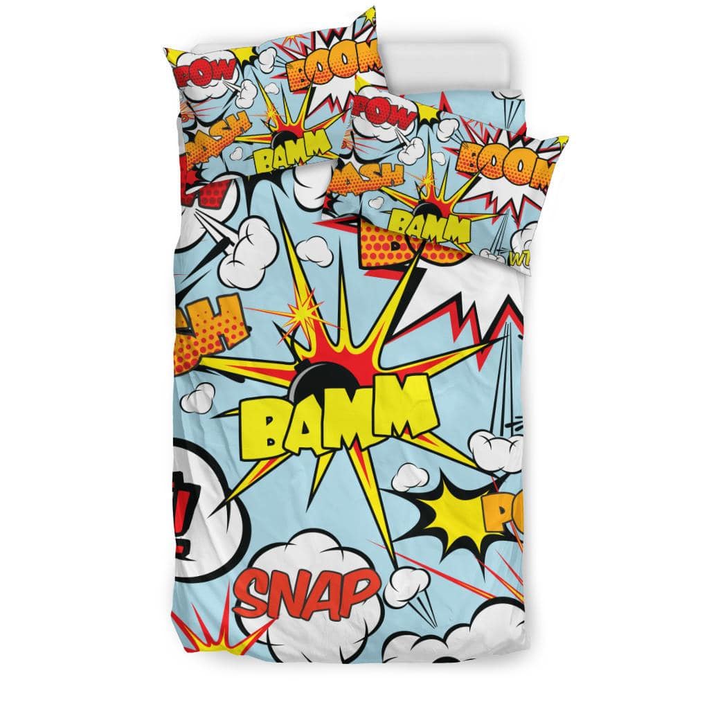 Comic Speech Reactions Bubble Bedding Set - Top Content | POD Collection | Free Shipping