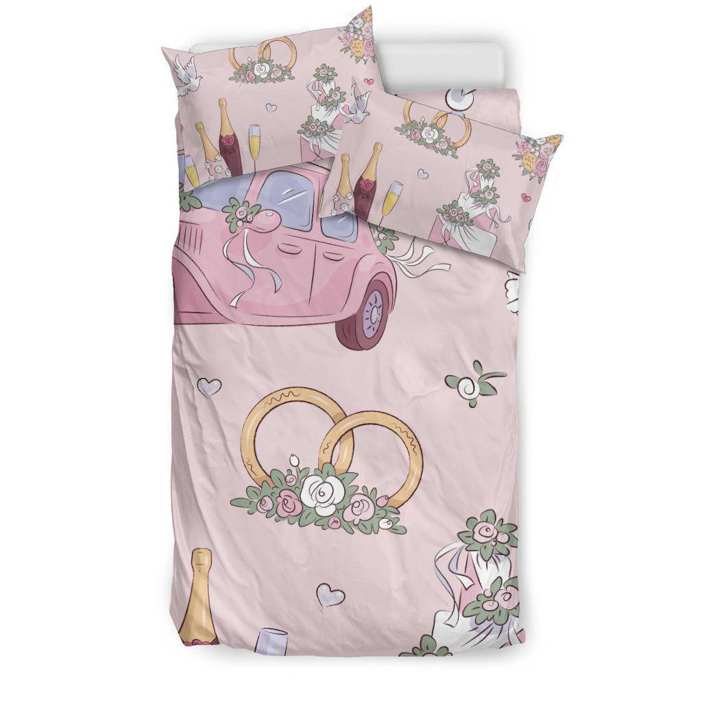 Hand Drawn Wedding Gift Bedding Set - Top Content | POD Collection | Free Shipping