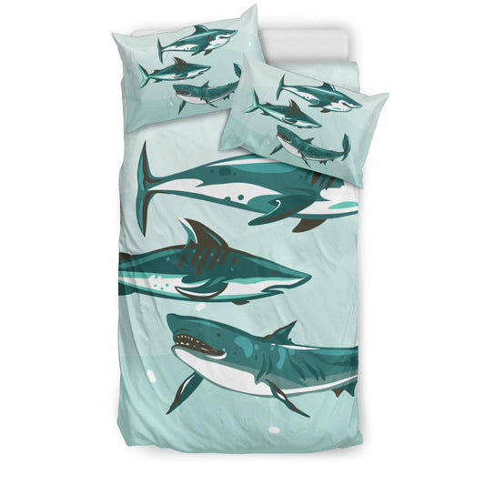 Sharks in the Sea Bedding Set - Top Content | POD Collection | Free Shipping