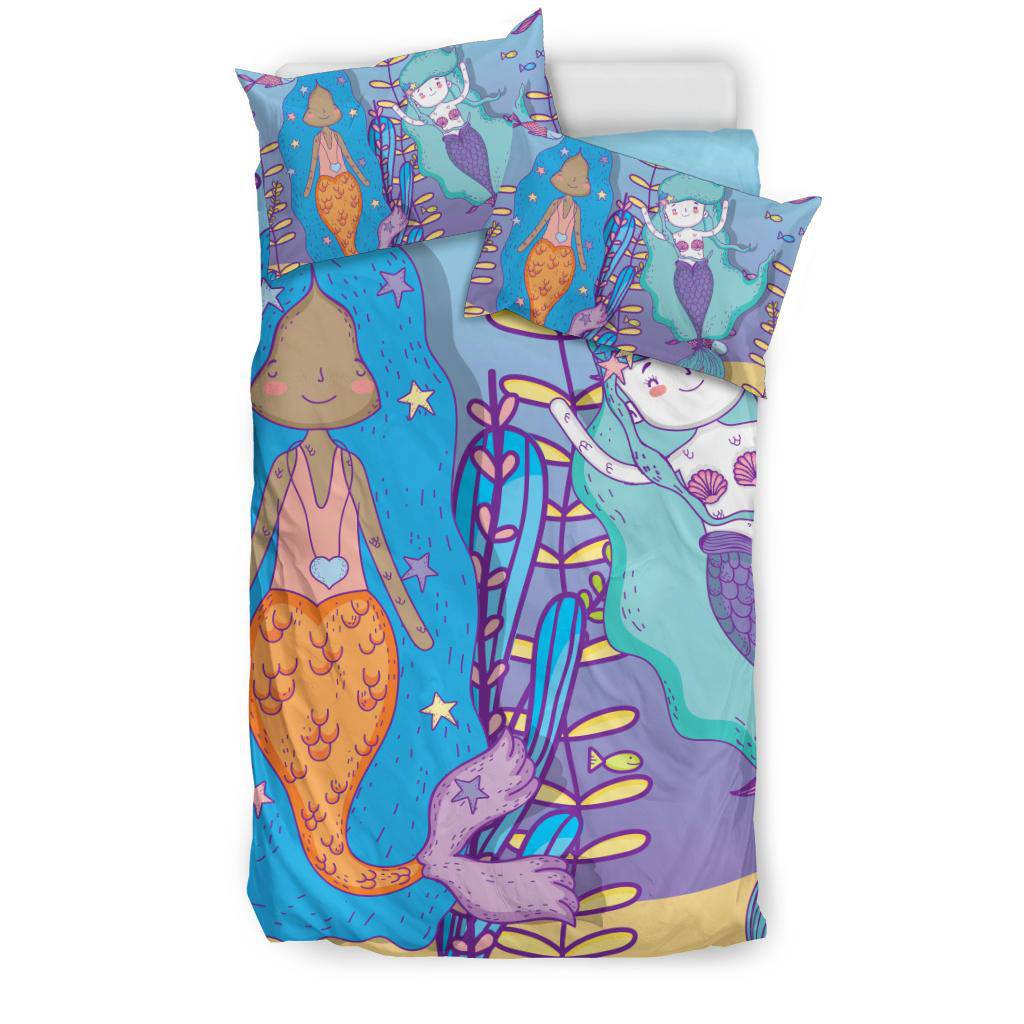 Two Mermaids Underworld Friends Bedding Set - Top Content | POD Collection | Free Shipping