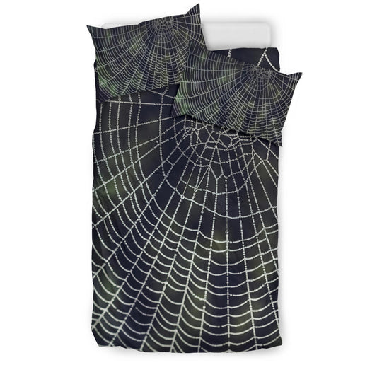 Spider Web Dew Garden Water Drops Bedding Sets