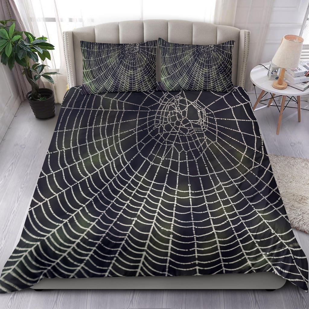 Spider Web Dew Garden Water Drops Bedding Sets