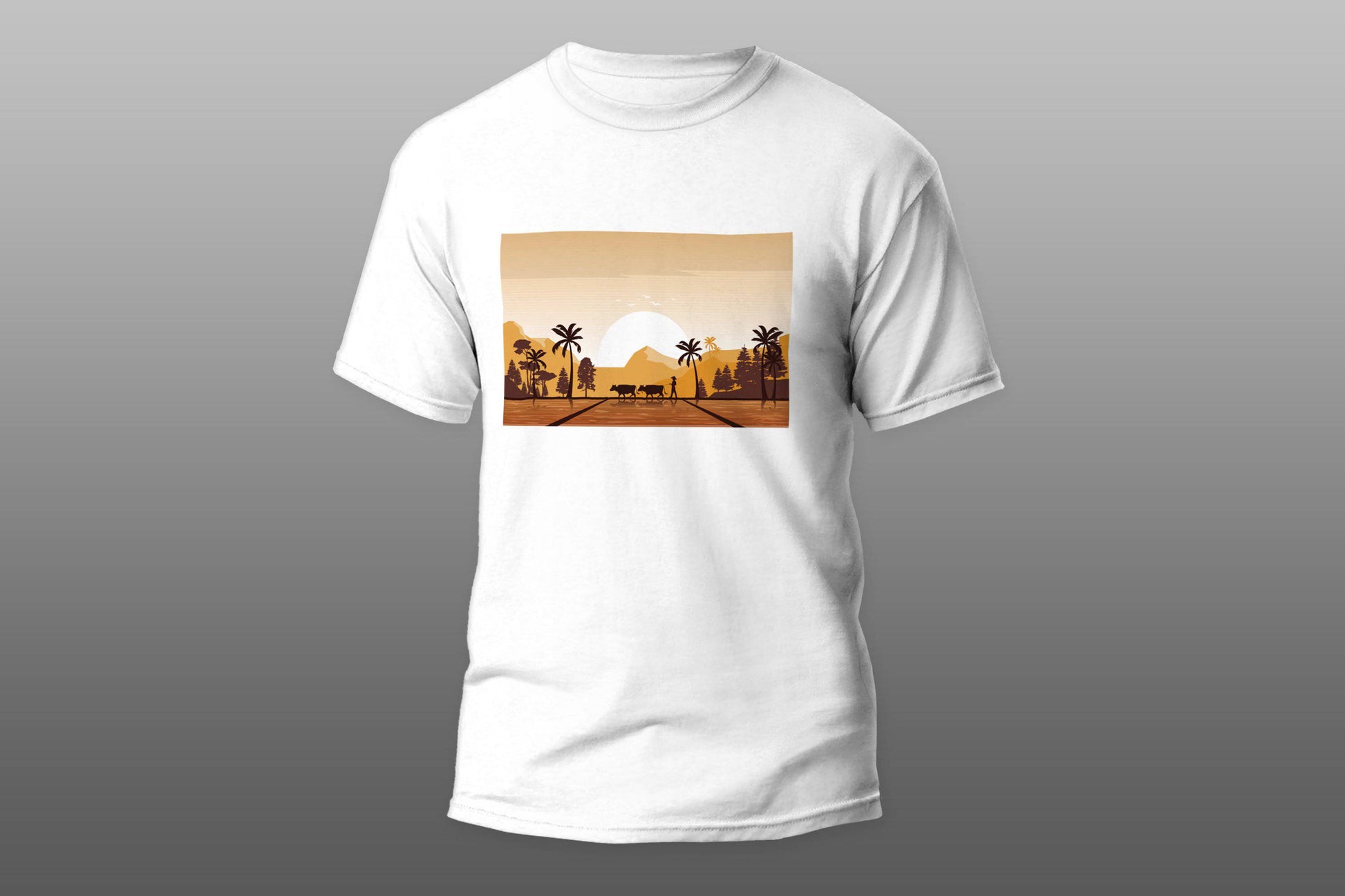 Asia Golden Sunrise camiseta T-shirt - Top Content | POD Collection | Free Shipping