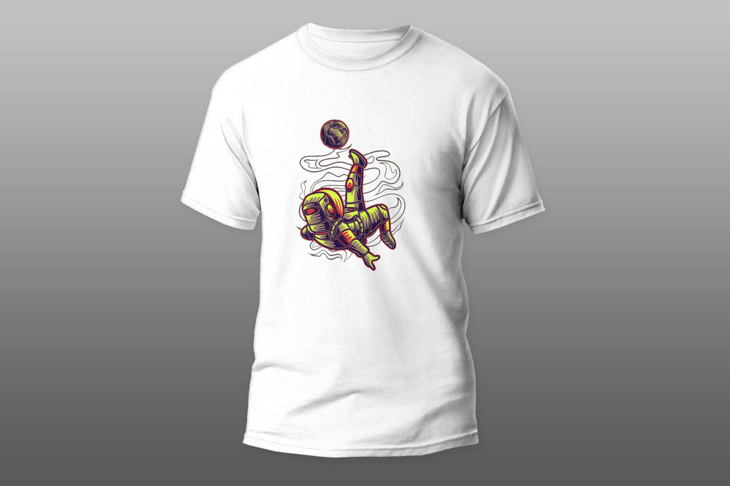 Astronaut kicking the ball T-shirt - Top Content | POD Collection | Free Shipping