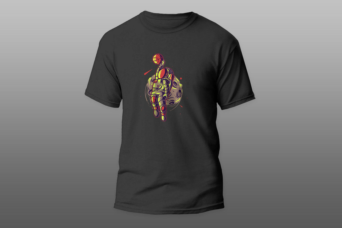 Astronaut with basketball ball T-shirt - Top Content | POD Collection | Free Shipping