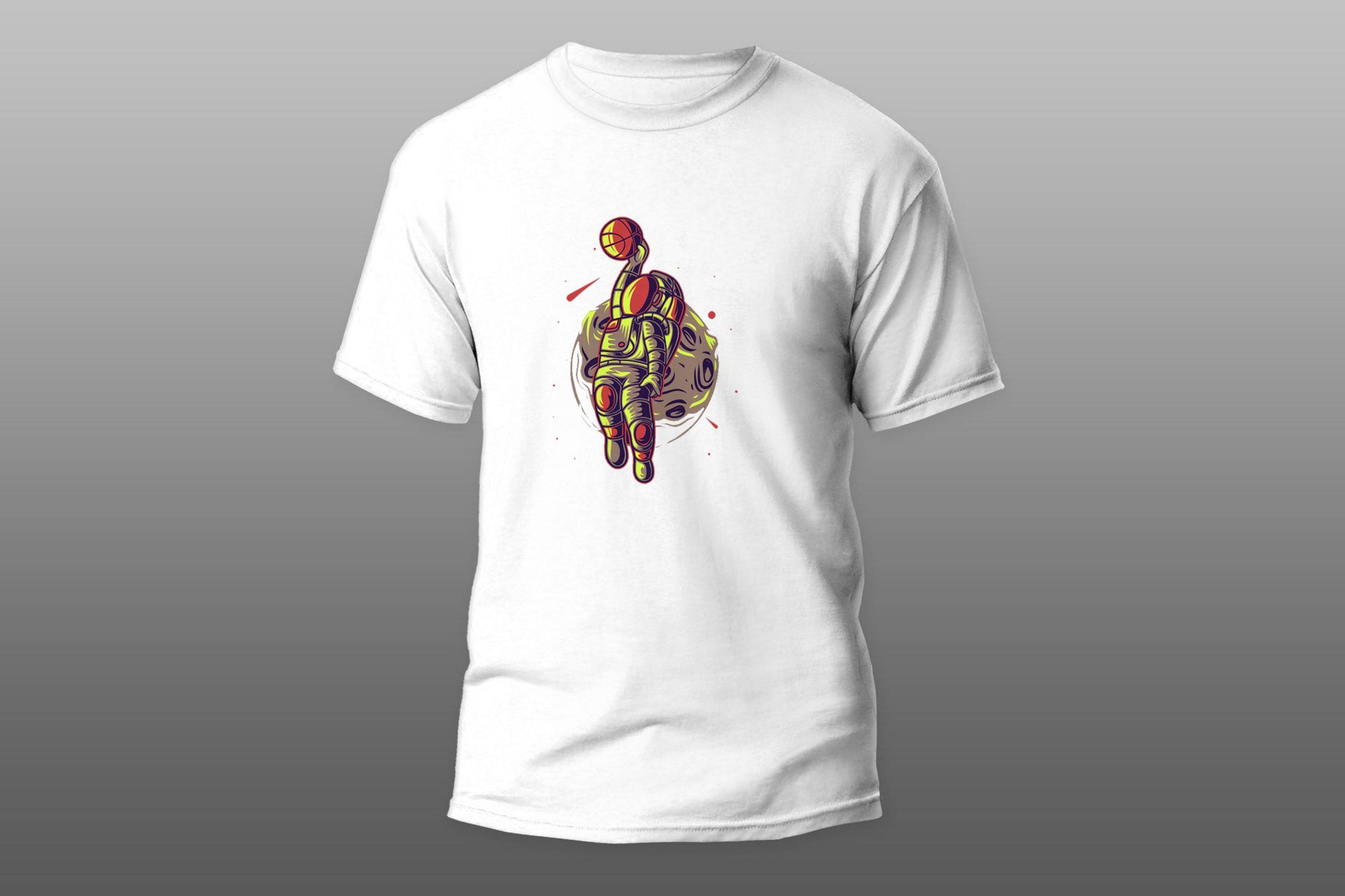 Astronaut with basketball ball T-shirt - Top Content | POD Collection | Free Shipping