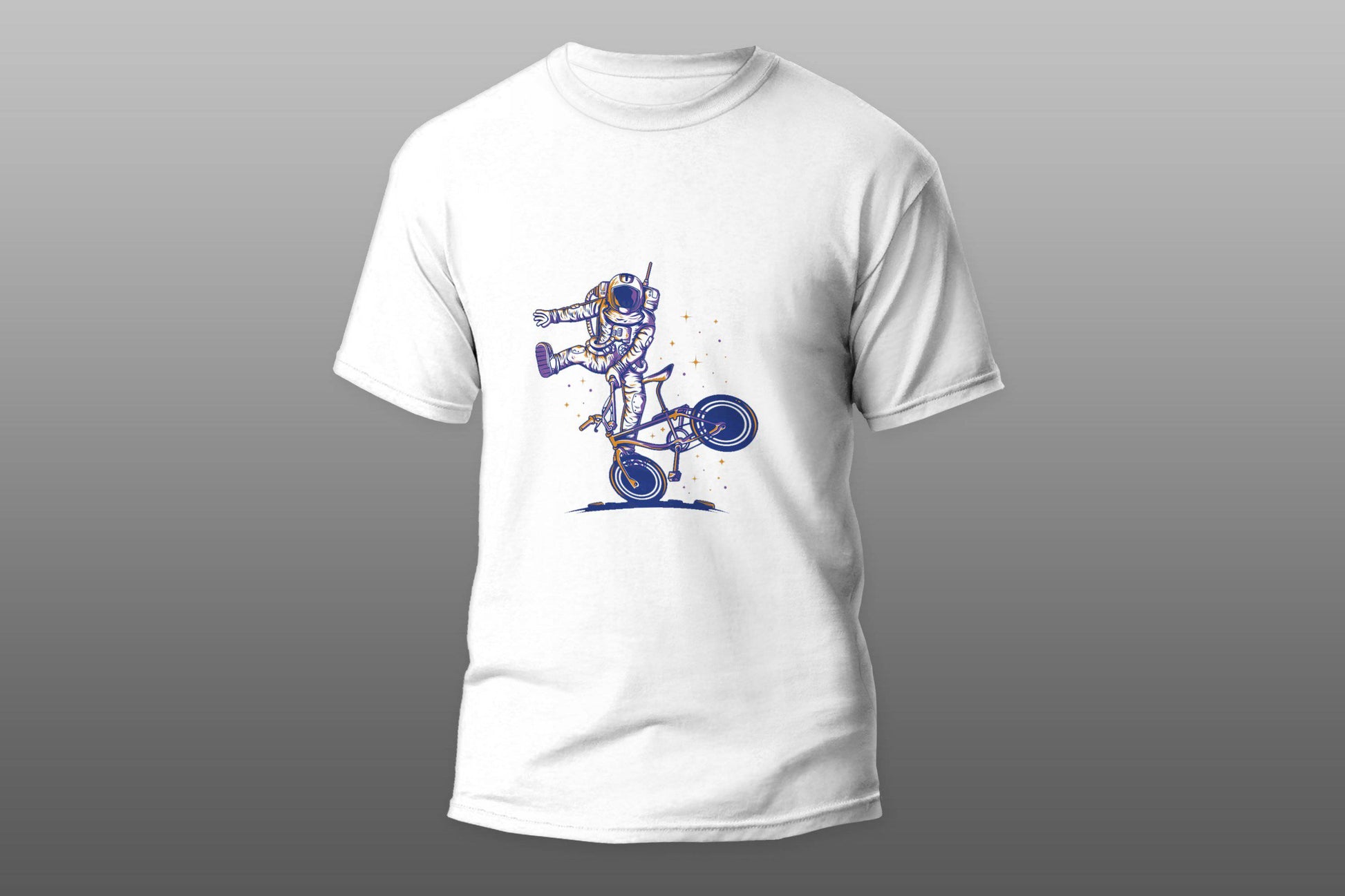 Astronaut with bicycle T-shirt - Top Content | POD Collection | Free Shipping