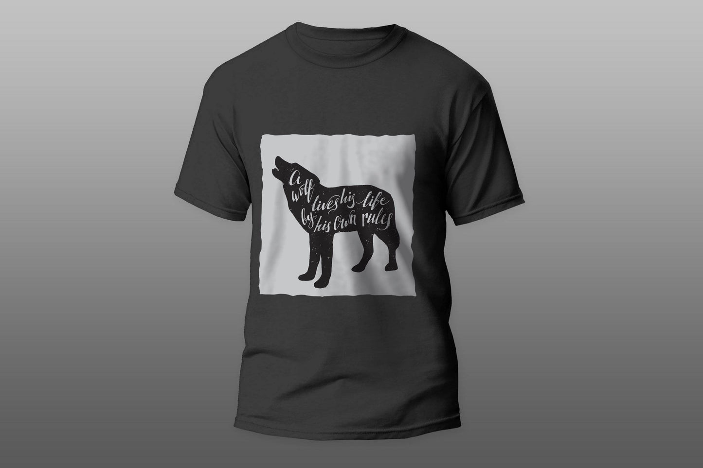 A wolf lives his life by his own rules T-shirt - Top Content | POD Collection | Free Shipping