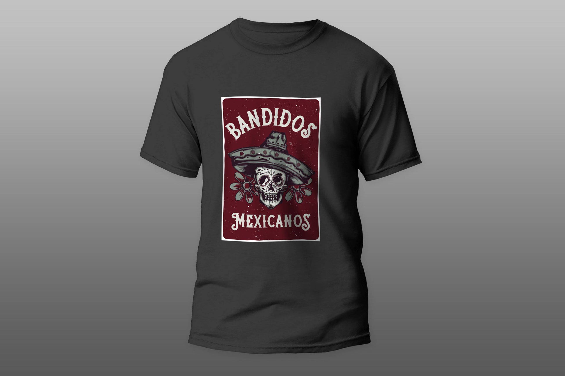 Bandidos Mexicanos Skull Sombrero camiseta T-shirt - Top Content | POD Collection | Free Shipping