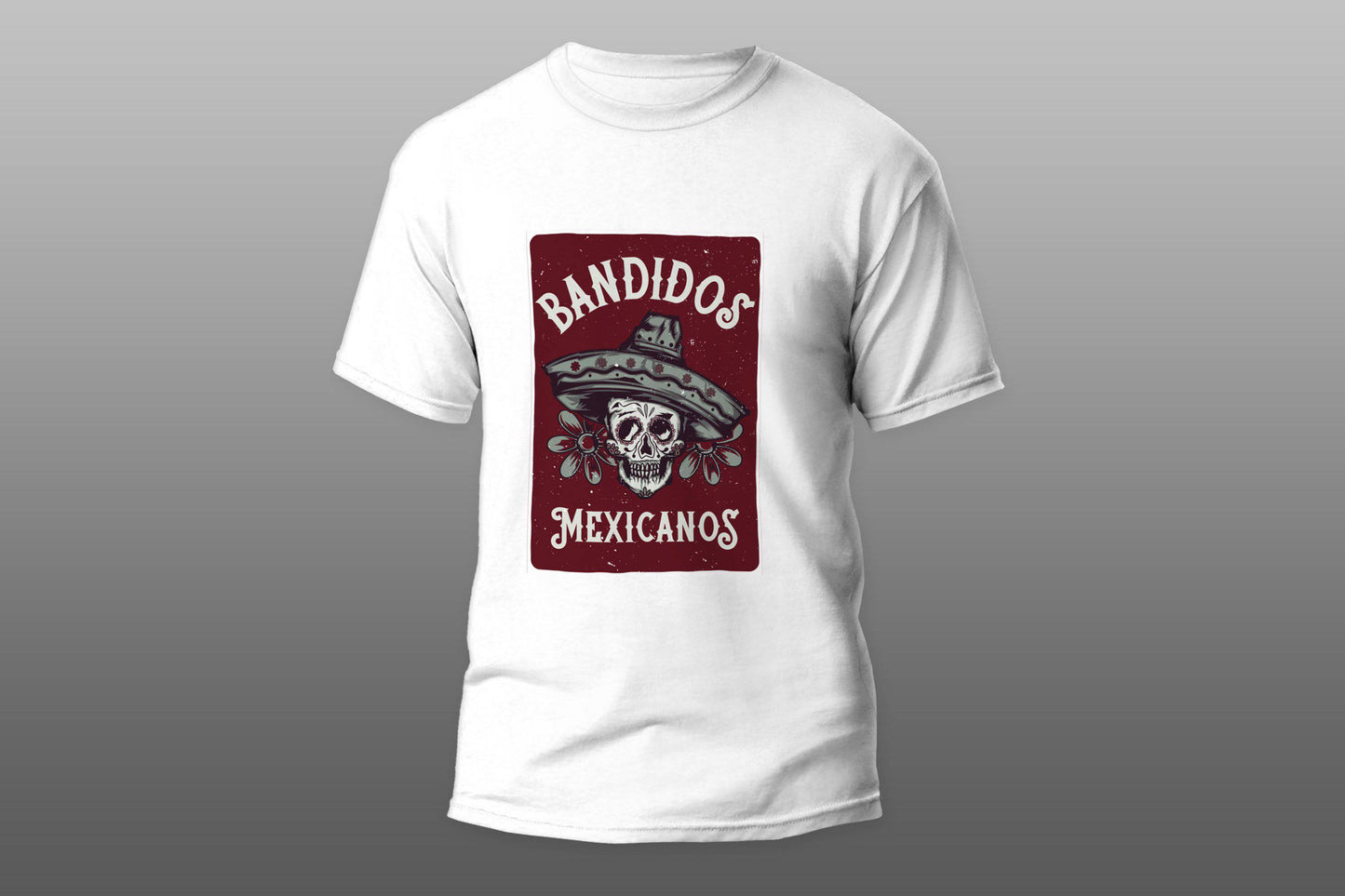 Bandidos Mexicanos Skull Sombrero camiseta T-shirt - Top Content | POD Collection | Free Shipping