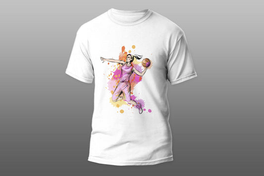 Basketball player woman T-shirt - Top Content | POD Collection | Free Shipping