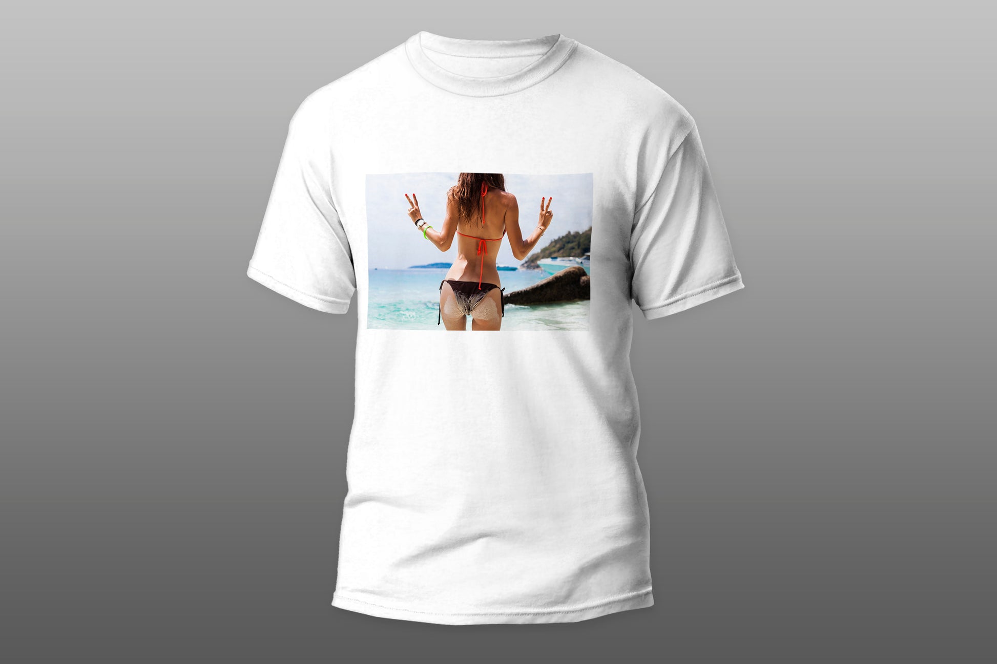 Beach sexy woman bikini camiseta T-shirt - Top Content | POD Collection | Free Shipping