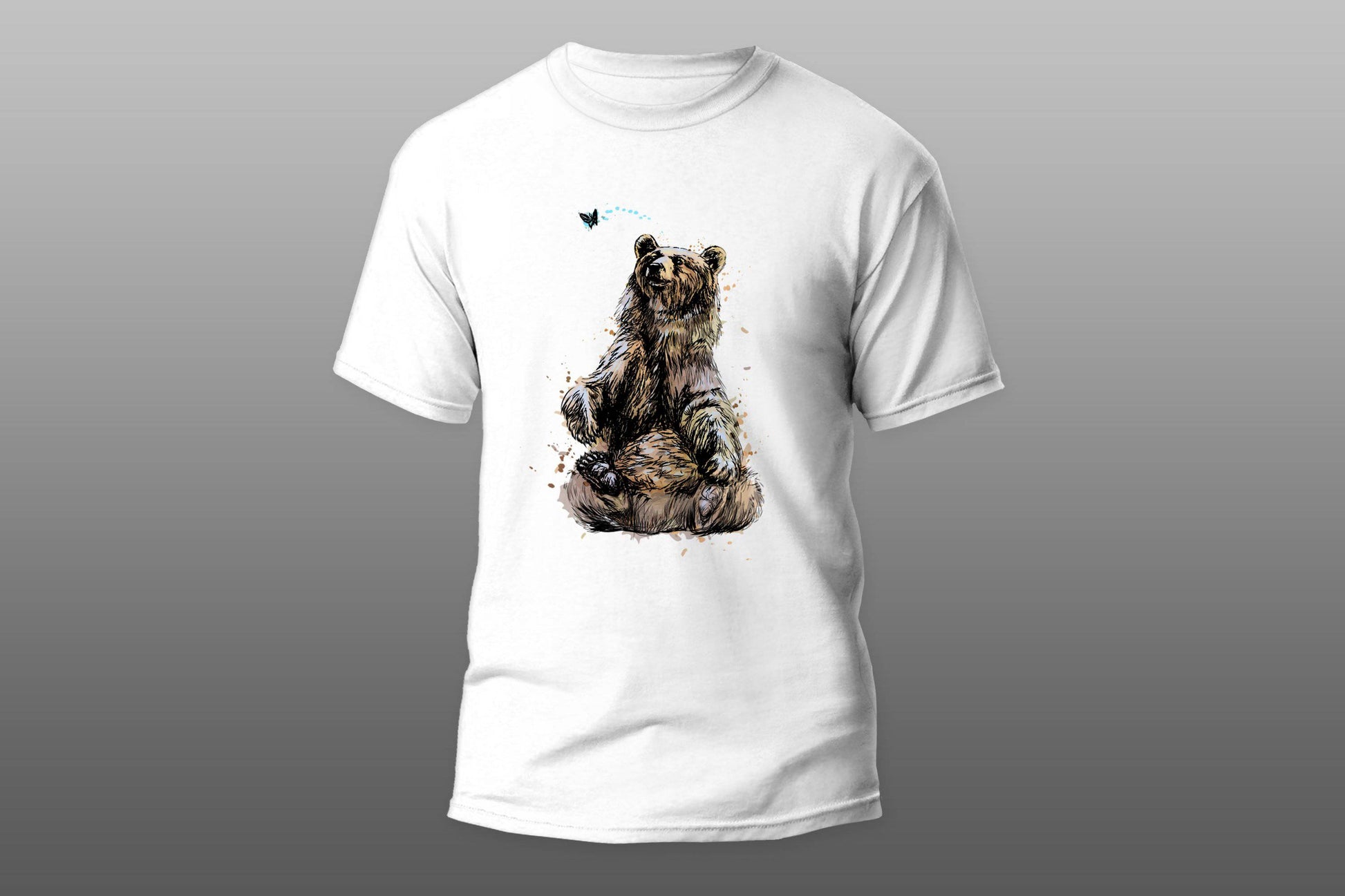 Bear with butterfly T-shirt - Top Content | POD Collection | Free Shipping