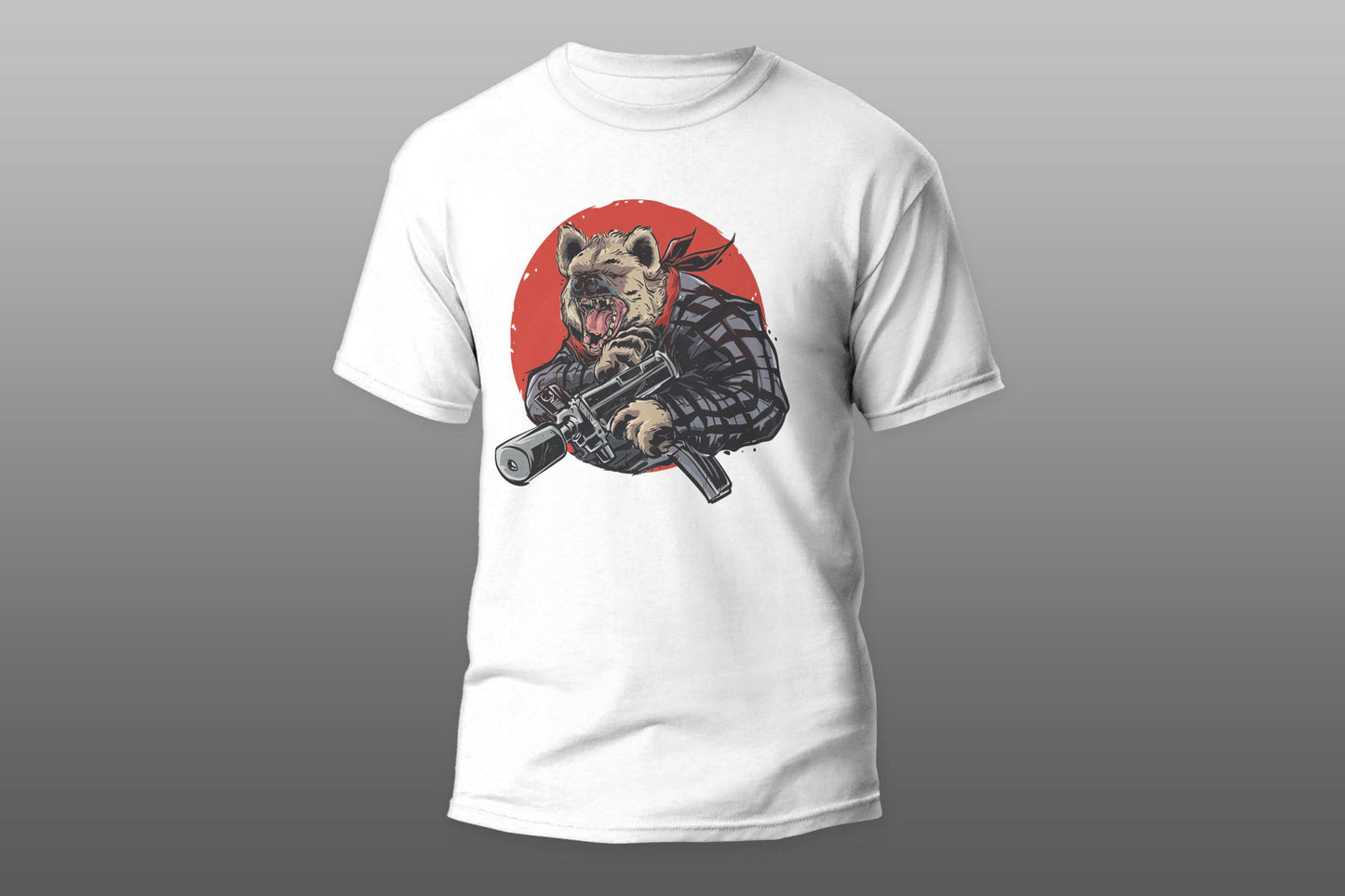 Bear with gun T-shirt - Top Content | POD Collection | Free Shipping