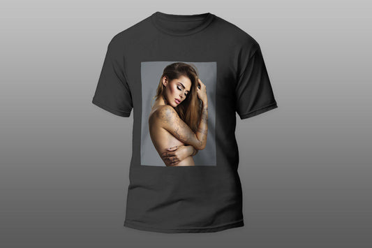 Beautiful sexy girl with tattoo T-shirt - Top Content | POD Collection | Free Shipping