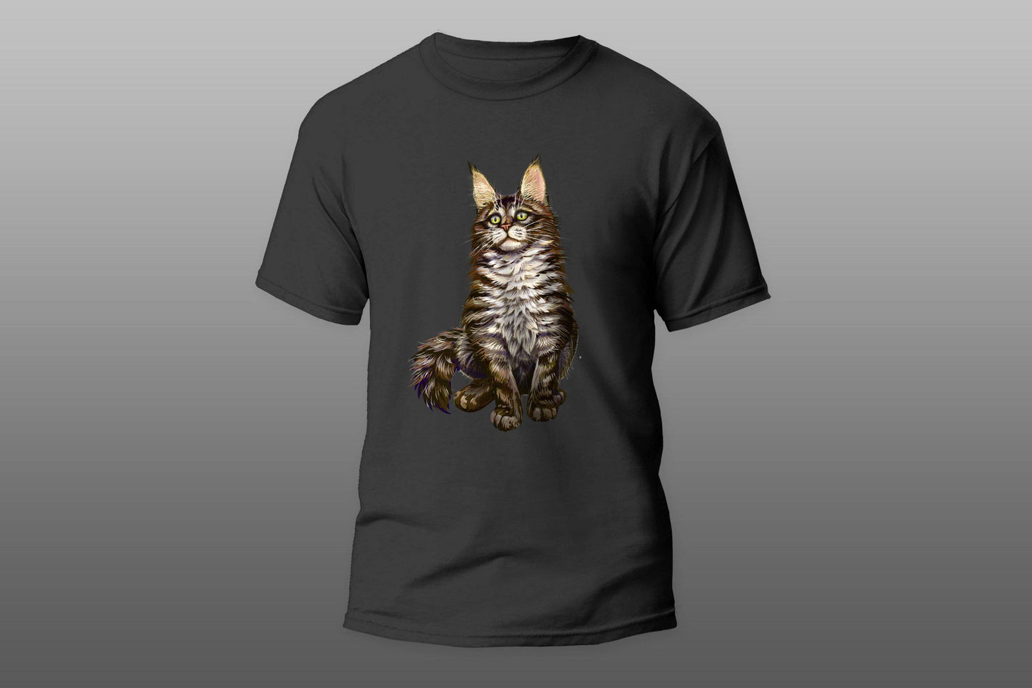 Big sitting cat T-shirt - Top Content | POD Collection | Free Shipping