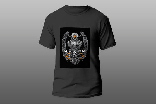 Biker Moto Engine Eagle camiseta T-shirt - Top Content | POD Collection | Free Shipping