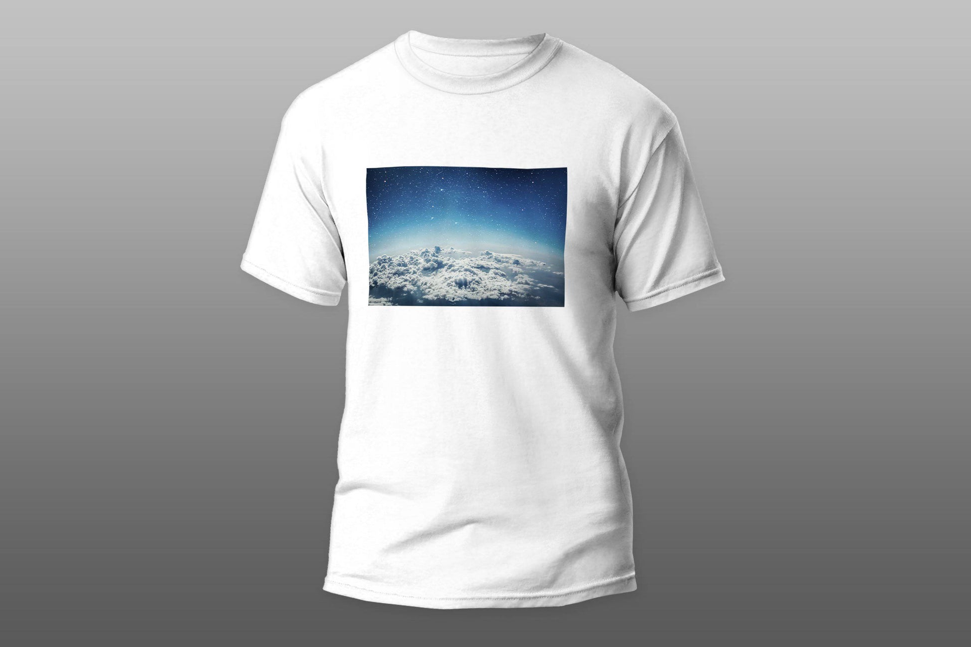 Blue Sky Stars White Clouds camiseta T-shirt - Top Content | POD Collection | Free Shipping