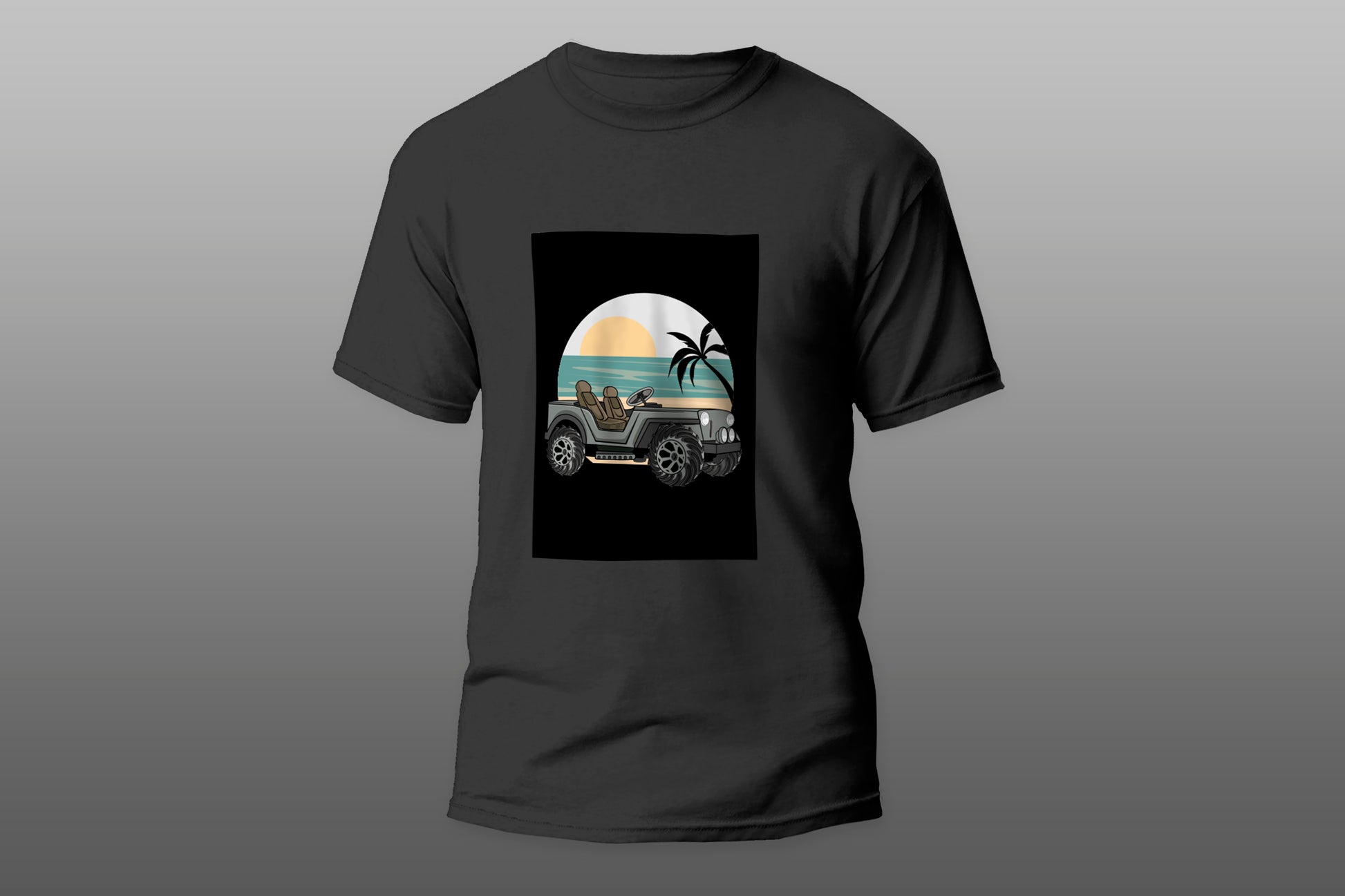 Car Sunset Beach Sea T-shirt - Top Content | POD Collection | Free Shipping