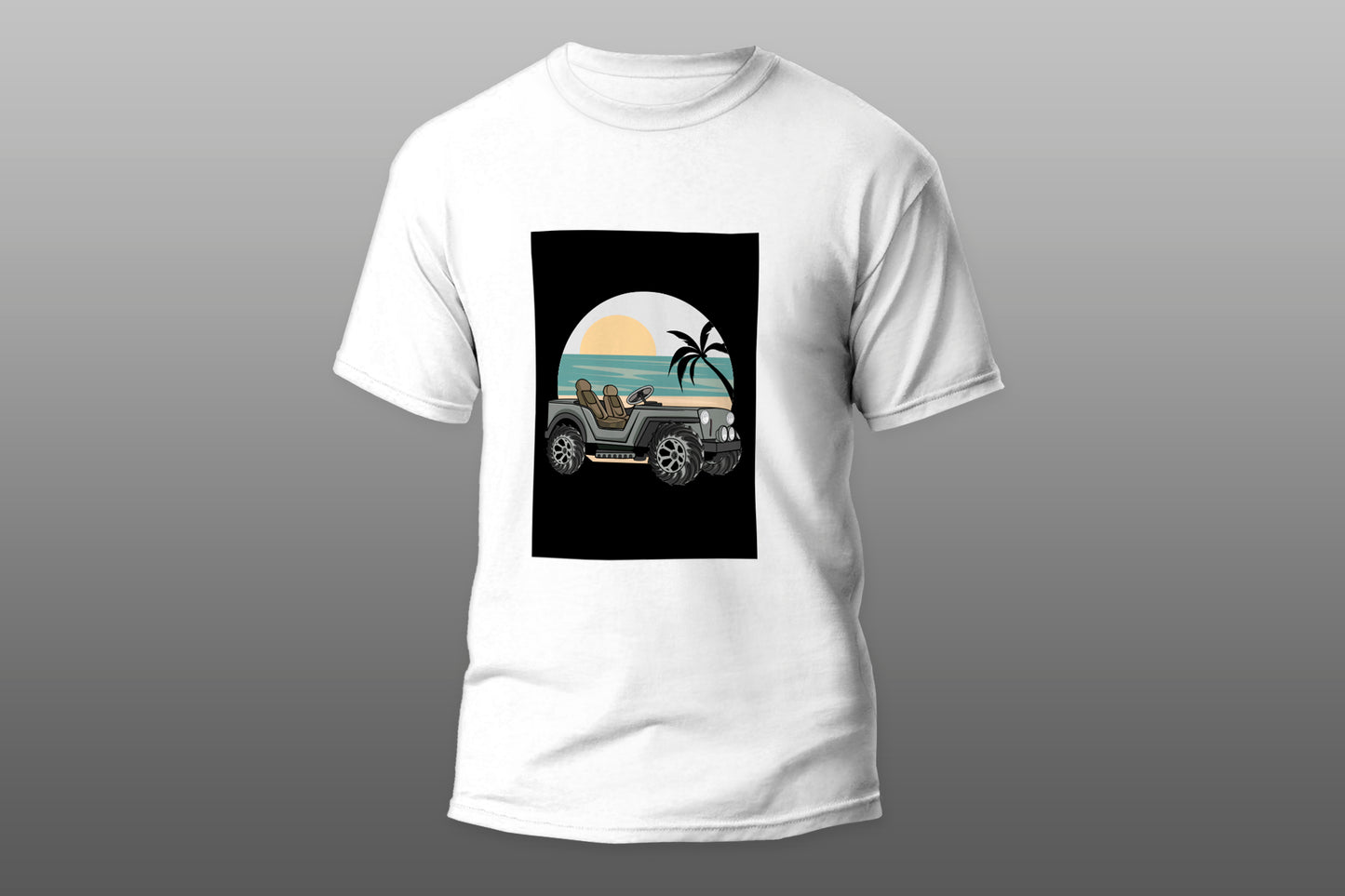 Car Sunset Beach Sea T-shirt - Top Content | POD Collection | Free Shipping