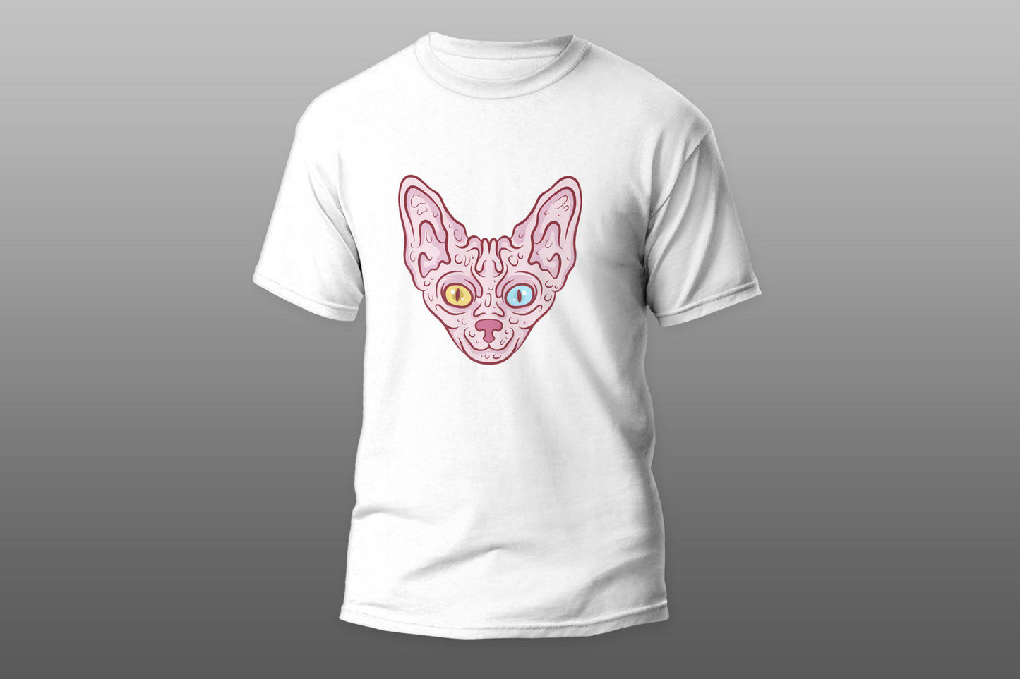 Cat sphynx pink Black T-shirt - Top Content | POD Collection | Free Shipping